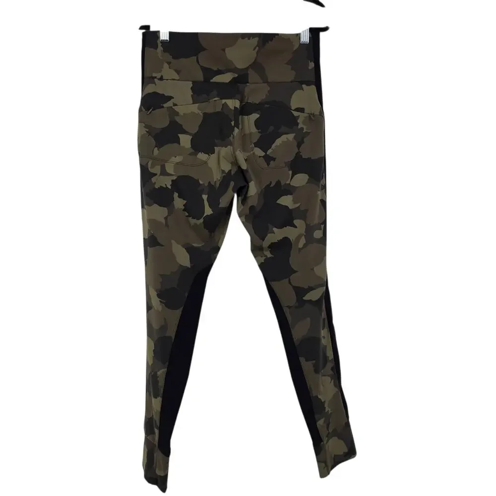 Athleta Green Essex Camo High Rise Hybrid Jogger Leggings W/ Pockets Size M